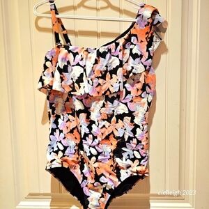 One shoulder one piece swimsuit